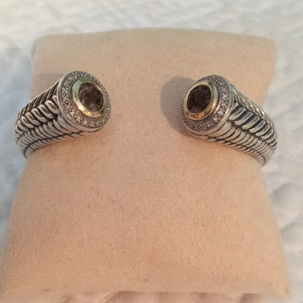 Sterling Silver and Lemon Citrine Stone Bracelet.